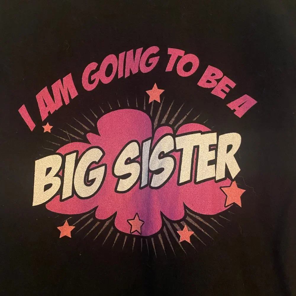 I'm Going To Be A‎ Big Sister Kids Printed Pregnancy Announcement T-Shirt sz 6